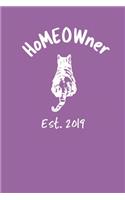 HoMEOWner Established 2019 Dot Grid Blank Notebook and Logbook