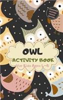 Owl Activity Book for Kids Ages 4-8 Stocking Stuffers Pocket Edition: Vintage Theme A Fun Kid Workbook Game for Learning, Coloring, Mazes, Sudoku and More! Best Holiday and Birthday Gift Idea
