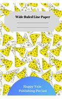 Cute Cheese Theme Wide Ruled Line Paper