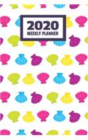 2020 Weekly Planner: January 2020 - December 2020, Calendar Agenda And Daily Schedule - Cute Ocean Seashells (6"x9")