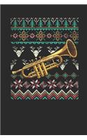 Ugly Christmas Sweater - Trumpet: Dotted Bullet Grid Notebook / Journal (6 X 9) - Christmas Gift for Kids, Teens, Mom And Dad