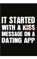 It Started With a Kiss Message on a Dating App