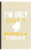 I'm Only Talking to My Burmilla Today
