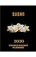 2020 Unique Pocket Planner: Susan...This Beautiful Planner is for You-Reach Your Goals / Personalized Name Journal for Women & Teen Girls Named Susan / Dreams Tracker & Goals S