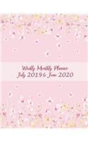 Weekly Monthly Planner July 2019 to June 2020