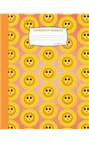 Sunflower Composition Notebook: Graph Paper Book to Write in for School, Take Notes, for Kids, Teens, Students, Teachers, Homeschool, Orange and Yellow Flower Cover