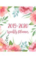 Two Year 2019-2020 Weekly Planner: Two Year - Daily Weekly Monthly Calendar Planner 24 Months January 2019 - December 2020 Rose Floral Design