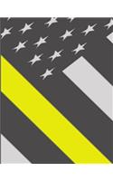 Thin Yellow Line Sketchbook: Thin Yellow Line Drawing Book, Dispatcher Sketch Book, 911 Dispatcher Sketchbook, Thin Yellow Line Notebook, 8.5 X 11 Sketch Paper with 120 Pages