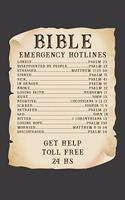 Bible Emergency Hotline - Get Help Toll Free 24 HS: Blank Lined Journal