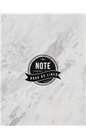 Notebook Lined: Marble Book: Notebook Journal Diary, 120 Lined pages, 8.5" x 11"