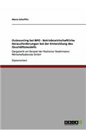 Outsourcing bei NPO - Betriebswirtschaftliche Herausforderungen bei der Entwicklung des Geschäftsmodells