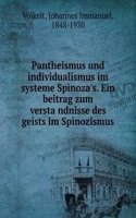 Pantheismus und individualismus im systeme Spinoza's. Ein beitrag zum verstandnisse des geists im Spinozismus