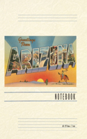 Vintage Lined Notebook Greetings from Arizona