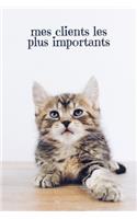 Mes clients les plus importants: Carnet à compléter pour l'enregistrement des conversations avec les (nouveaux) clients - Design: Chat mignon