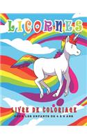 Licornes Livre de Coloriage Pour les Enfants de 4 à 8 Ans