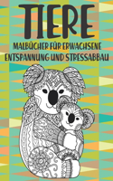 Malbücher für Erwachsene - Entspannung und Stressabbau - Tiere