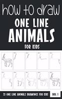 How to Draw One Line Animals for Kids