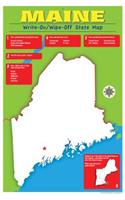 Maine Write-On/Wipe-Off Desk Mat - State Map