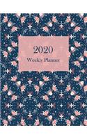 2020 Weekly Planner: Blue and Pink Design, Large Combined Week per Page Diary, Month at a Glance, plus Journal or Notebook Pages. Jan 2020-Dec 2020