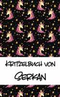 Kritzelbuch von Serkan: Kritzel- und Malbuch mit leeren Seiten für deinen personalisierten Vornamen