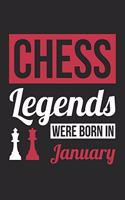 Chess Legends Were Born In January - Chess Journal - Chess Notebook - Birthday Gift for Chess Player