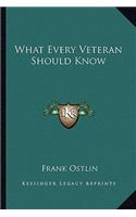 What Every Veteran Should Know