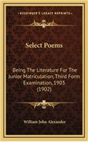 Select Poems