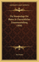 Die Knospenlage Der Blatter In Ubersichtlicher Zusammenstellung (1850)
