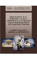 Albert Scolnick, Et Ux., Petitioners, V. Louis J. Lefkowitz Et Al. U.S. Supreme Court Transcript of Record with Supporting Pleadings