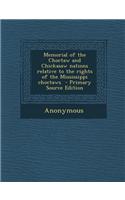 Memorial of the Choctaw and Chickasaw Nations Relative to the Rights of the Mississippi Choctaws - Primary Source Edition