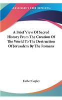 A Brief View Of Sacred History From The Creation Of The World To The Destruction Of Jerusalem By The Romans: (English)