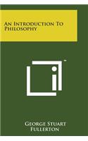 Introduction to Philosophy