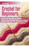 Crochet for Beginners: Quick and Easy Way to Master Spectacular Crochet Stitches in 3 Days