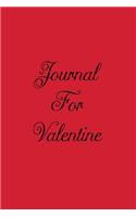 Journal For Valentine
