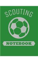 Scouting Notebook: Soccer Coach Notebook with Field Diagrams for Drawing Up Plays, Creating Drills, and Scouting