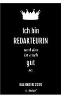 Kalender 2020 für Redakteure / Redakteur / Redakteurin
