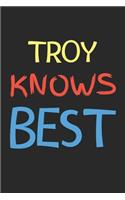 Troy Knows Best: Lined Journal, 120 Pages, 6 x 9, Troy Personalized Name Notebook Gift Idea, Black Matte Finish (Troy Knows Best Journal)