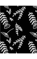 Leaves Notebook: Black Leaf Journal Book Ruled Lined Page For Kids Teen Girl Women Lady Men Princess Great For Writing Cute Diary School College Record Note Pad Plan(28 Leaves Notebook)