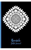Mandala Sketch Journal: #1 - Color the Cover or Leave As Is - 6 x 9