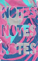 Notes Notes Notes: Marble Notebook: 8.5x11 100-Page Large Notebook, Journal, Diary; Cute Inspirational Gift for Women, Girls, Teachers; Trendy Marble Notebook