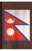 Nepal Flag Journal Notebook: Blank Lined Ruled for Writing 6x9 110 Pages