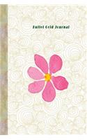 Bullet Grid Journal: Creative Journaling Ideas Notebook, Composition, Drawing, Design Paper Game and Sketchbook for Calligraphy 100 Dot Grid Pages (6.14x9.21) Flower Wat