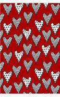 Bullet Journal Notebook Abstract Hearts Pattern 1