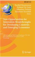 New Opportunities for Innovation Breakthroughs for Developing Countries and Emerging Economies