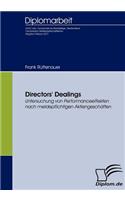 Directors' Dealings - Untersuchung von Performanceeffekten nach meldepflichtigen Aktiengeschäften: (German)