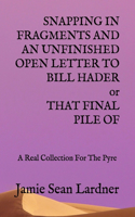 SNAPPING IN FRAGMENTS AND AN UNFINISHED OPEN LETTER TO BILL HADER or THAT FINAL PILE OF: A Real Collection For The Pyre