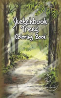 Sketchbook Trees Coloring Book