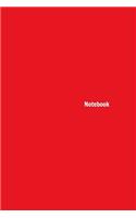 Notebook: Red College Ruled Notebook, Journal