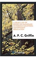 Select List of Books on Railroads in Foreign Countries
