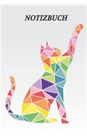 Notizbuch: Geometrische Katze, 120 Seiten gepunktet, eckiger Buchrücken, genug Freiraum für all deine Notizen, Gedanken, Ideen und Visionen